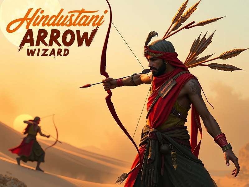 Hindustani Arrow Wizard Official Cover Art - Traditional Indian Archer With Rajput Heritage